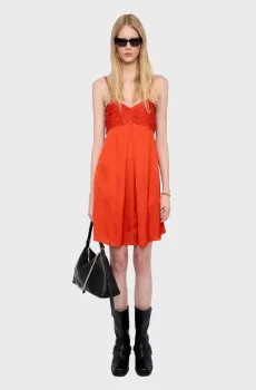 Женский красный сарафан Rippies Красный XS ZADIG&VOLTAIRE WWDR02635_TANGERINE