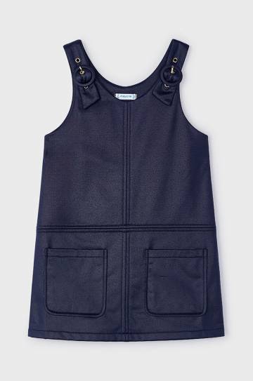 Детское платье Mayoral цвет синий mini прямое 4934 Детское платье Mayoral цвет синий mini прямое 4934