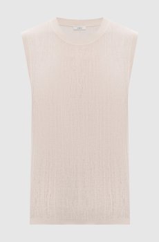 Бежевый топ Калифорния с шелком