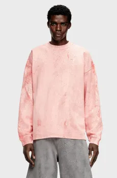 Мужской розовый лонгслив S-BAXT-T2 Розовый L Diesel A19306 0PLBV