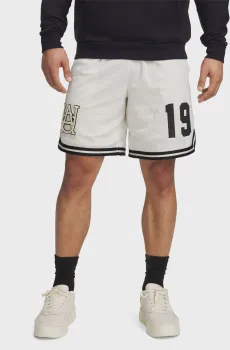 Мужские белые шорты Courtside Hoops Short Белый M Under Armour 1390120-279