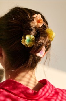 Заколки для волосся у формі квітів, 4 упаковки - різнобарвний