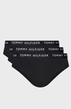Мужские черные брифы (3 шт) Черный M Tommy Hilfiger UM0UM02206