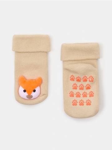 Шкарпетки з антиковзким покриттям і 3D аплікацією - різнобарвний