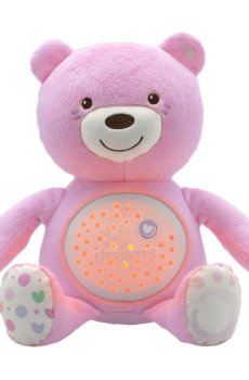 Музыкальная игрушка-проектор Chicco Мишка, розовая, с рождения (08015.10)