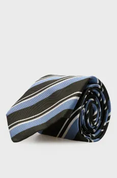 Мужской шелковый галстук в полоску Разноцветный ONESIZE BOSS 50556068;348