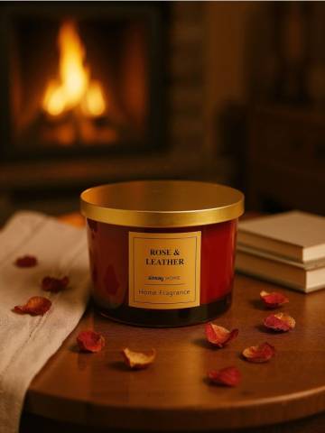Свічка Rose & Leather - червоний