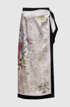 Парео Dorothy цвета айвори из шелка