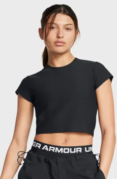 Женская черная футболка Meridian Rib Baby Tee Черный XL Under Armour 1386615-001