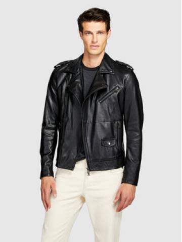 Sisley Куртка зі штучної шкіри 21DYSN02G Чорний Regular Fit Sisley Куртка зі штучної шкіри 21DYSN02G Чорний Regular Fit