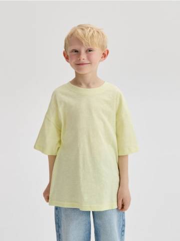 Reserved - Бавовняна футболка оверсайз - зелений - 127CJ-77X