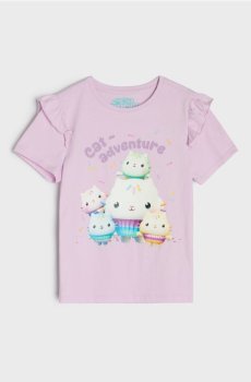 Бавовняна футболка з принтом Gabby’s Dollhouse - Фіолетовий