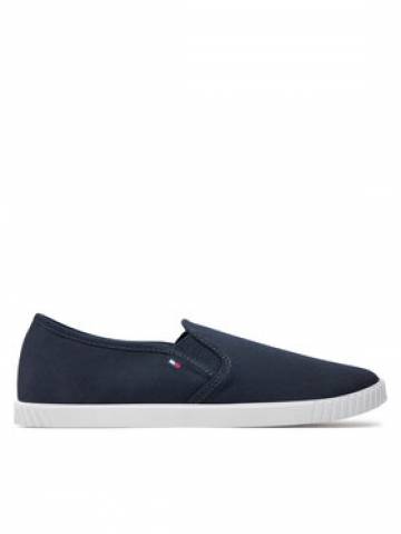 Tommy Hilfiger Кросівки Canvas Slip-On Sneaker FW0FW07806 Cиній