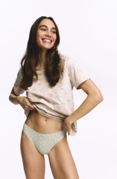 Reserved - Бавовняні трусики, набір з 5 - блідо-зелений - 946HP-07X