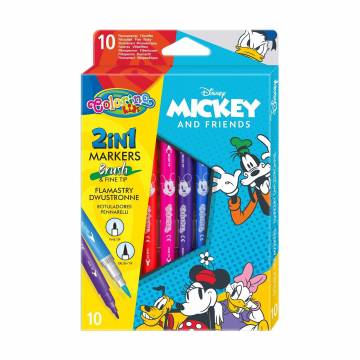 Набор двусторонних цветных фломастеров Colorino Kids Mickey And Friends, 10 цветов, от 3 лет (89892PTR) Набор двусторонних цветных фломастеров Colorino Kids Mickey And Friends, 10 цветов, от 3 лет (89892PTR)
