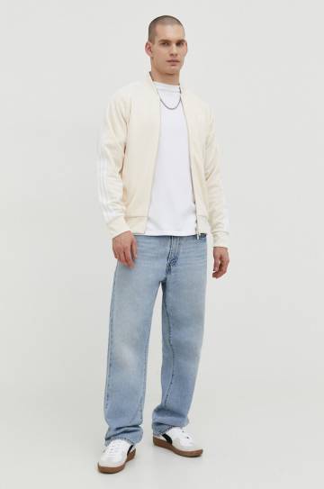Кофта adidas Originals Adicolor Classics SST мужская цвет бежевый с аппликацией IR9864 Кофта adidas Originals Adicolor Classics SST мужская цвет бежевый с аппликацией IR9864