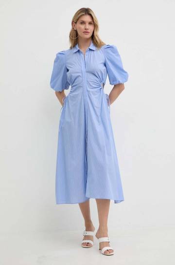 Хлопковое платье Bardot STRPE midi расклешённое 57347DB3 Хлопковое платье Bardot STRPE midi расклешённое 57347DB3