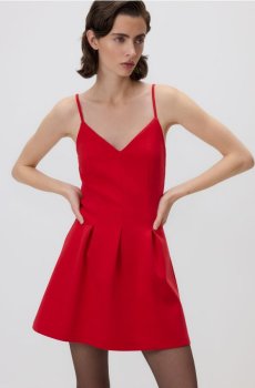 Reserved - Розкльошена сукня - червоний - 956GA-33X