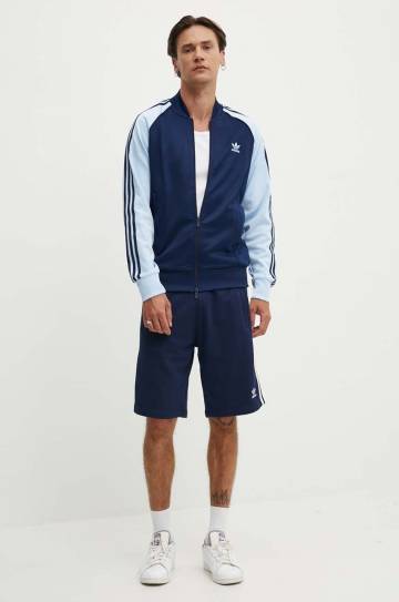 Хлопковые шорты adidas Originals 3-Stripes цвет синий IM9424 Хлопковые шорты adidas Originals 3-Stripes цвет синий IM9424