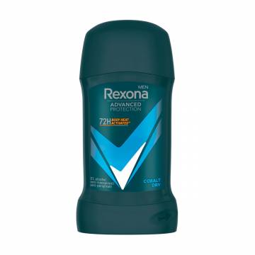 Антиперспирант-стик Rexona Men Advanced Protection 72H Cobalt Dry мужской, 50 мл Антиперспирант-стик Rexona Men Advanced Protection 72H Cobalt Dry мужской, 50 мл