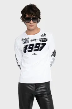 Мужской белый лонгслив Timo Белый XL ZADIG&VOLTAIRE JMTS01744_BLANC