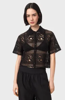 Женская черная блуза KYRA Черный M AllSaints W056KE