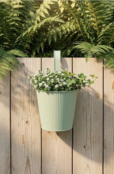 Кашпо для підвішування на перила - блідо-зелений