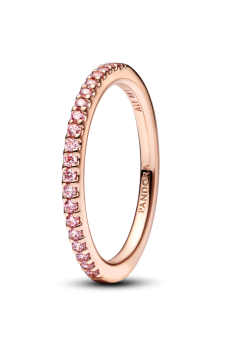Каблучка рожева з паве