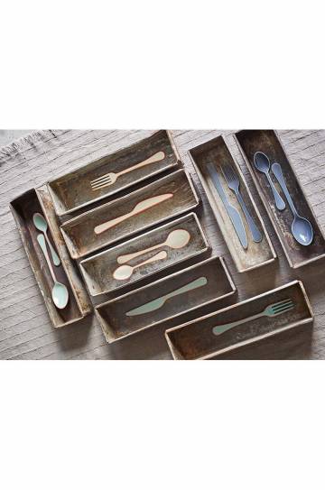 Набор столовых приборов Madam Stoltz Enamel Cutlery 4 шт Набор столовых приборов Madam Stoltz Enamel Cutlery 4 шт