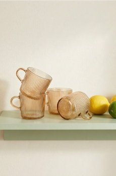 Кухоль, 4 шт. - бежевий