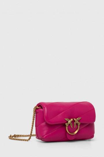 Кожаная сумочка Pinko цвет розовый Кожаная сумочка Pinko цвет розовый