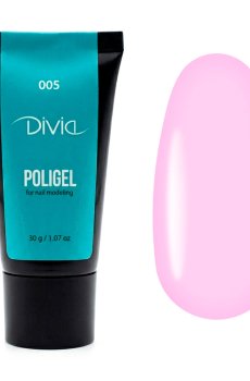 Полигель для наращивания ногтей Divia Polygel 005, 15 г