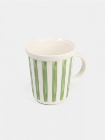 Смугаста чашка - зелений