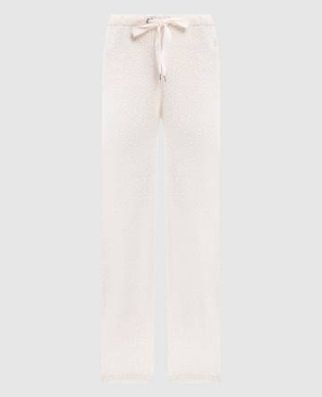 Белые штаны Shino с шерстью с эффектом букле