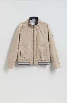 Reserved - Бомбер куртка з коміром-стійкою - бежевий - 437HZ-80X