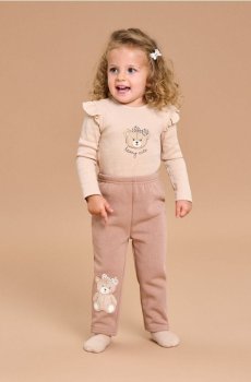 Боді з принтом - нюдовий