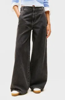 Женские черные джинсы WIDE LEG CARPENTER WASHED BLACK Черный 26-32 Tommy Jeans DW0DW20530