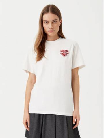 HUGO Футболка Vintage 50534545 Écru Boxy Fit HUGO Футболка Vintage 50534545 Écru Boxy Fit