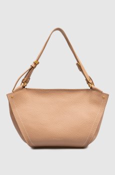 Бежевая кожаная сумка-тоут Bloom
