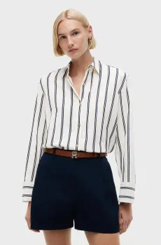 Женская белая рубашка в полоску NAUTICAL Белый S Tommy Hilfiger WW0WW49909