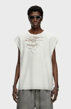 Мужская светло-серая майка S-RUB-SL Серый M Diesel A19115 0PLAI