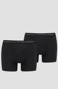 Мужские черные боксеры (2 шт) Черный XXL Levi’s® 701203926;001