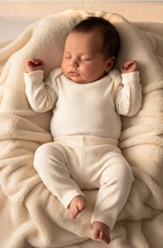 Бавовняні легінси - кремовий