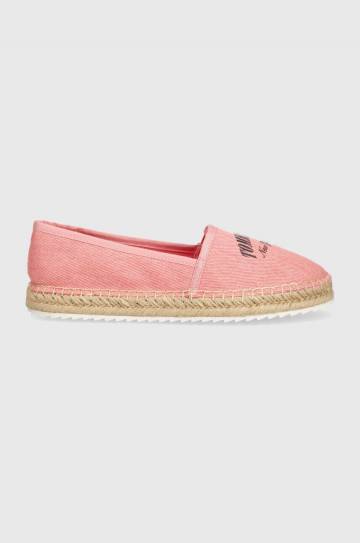 Эспадрильи Tommy Jeans TJW VARSITY ESPADRILLE цвет розовый EN0EN02470 Эспадрильи Tommy Jeans TJW VARSITY ESPADRILLE цвет розовый EN0EN02470