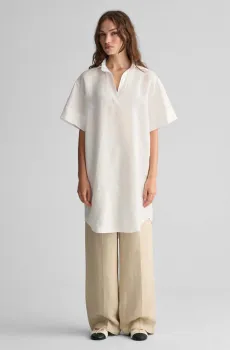 Женское белое льняное платье REL SS LINEN CAFTAN Белый 34 Gant 4503318