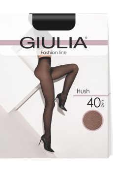 Колготки женские Giulia Hush без шортиков, 40 DEN (6), Nero, размер 2