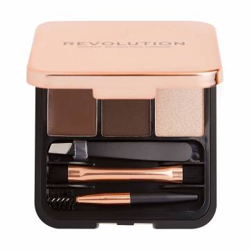 Палетка для макияжа бровей Makeup Revolution Brow Sculpt Kit, Dark Brown, 2.2 г Палетка для макияжа бровей Makeup Revolution Brow Sculpt Kit, Dark Brown, 2.2 г