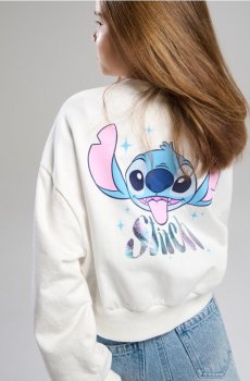 Світшот-бомбер Stitch - кремовий