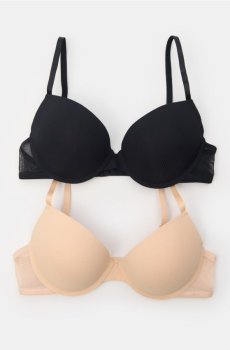 Бюстгальтери пуш-ап, 2 шт. - різнобарвний