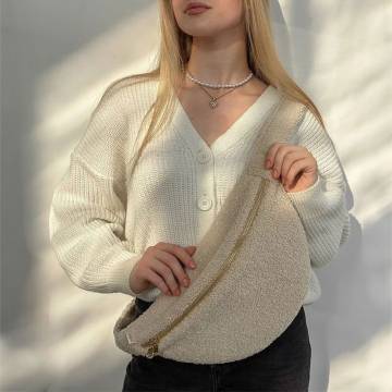 Бананка Miso Teddy молочная, 46*22 см (WW003-2) Бананка Miso Teddy молочная, 46*22 см (WW003-2)